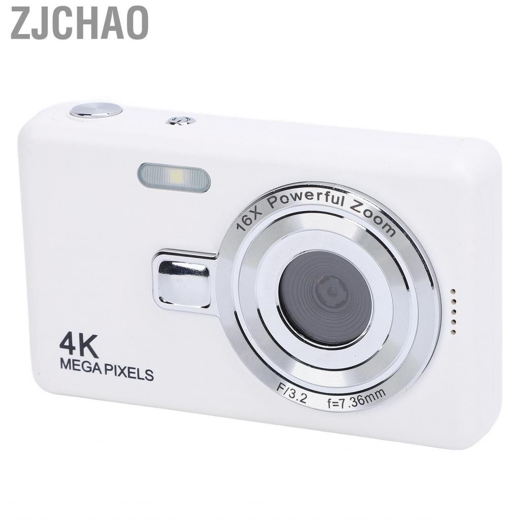 Zjchao Máy ảnh kỹ thuật số Fockety 50MP 2.4in 4K HD Màn hình 1080p 180 ° Flip Video 16x Zoom Anti Shake USB Kids Camcorder Di động Mini cho sinh viên Quà tặng thanh thiếu niên