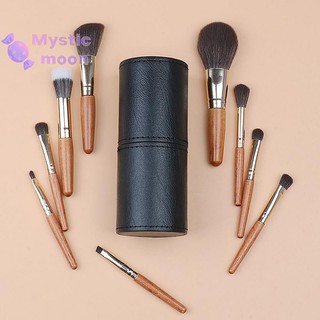 [Mystic] Xô cọ trang điểm bằng da Túi đựng mỹ phẩm du lịch di động Bàn chải trang điểm chống nước chống bụi đa chức năng [Mới]