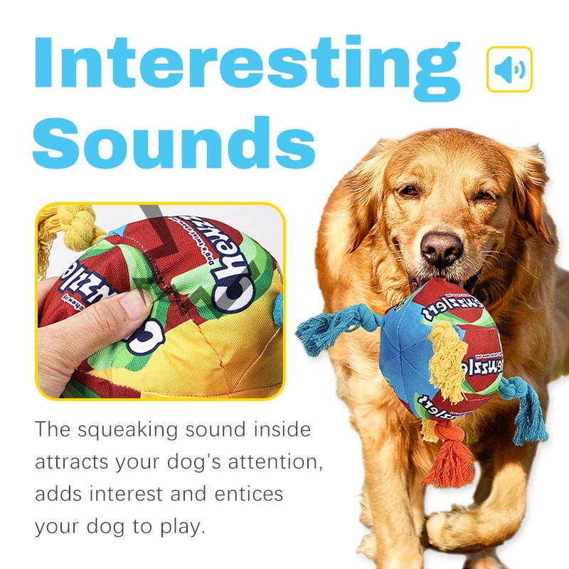 HamshMoc Vui Chó Squeaker Đồ Chơi Chống Cắn Thú Cưng Răng Hàm Bóng Tương Tác Giảm Căng Thẳng Thú Cưng Nhai Đồ Chơi Cho Nhỏ Vừa Chó Lớn