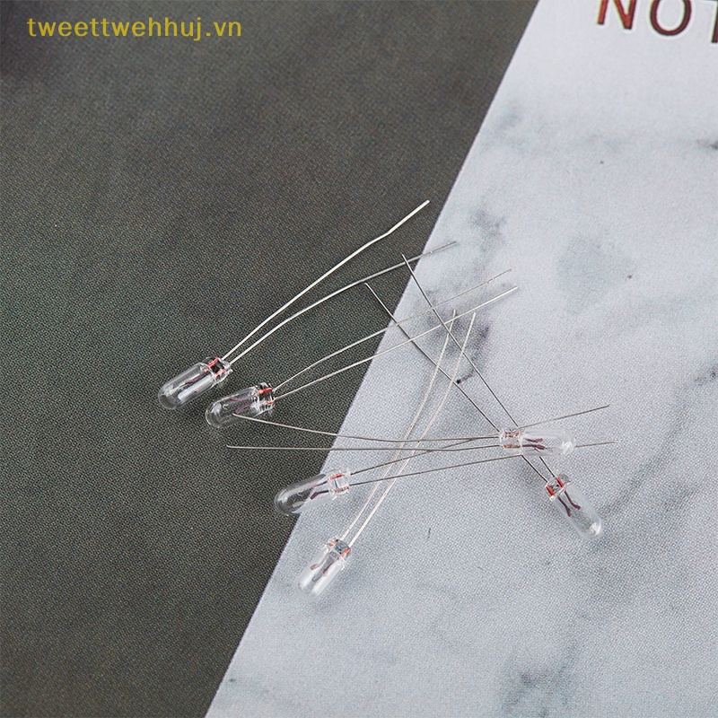 Bộ 10 bóng đèn sợi đốt 3 / 4 / 5mm 3 / 6 / 12 / 24v