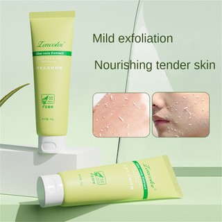 Gel tẩy tế bào chết lô hội Facial Body Mud Scrub Làm sạch dưỡng ẩm Làm sạch chăm sóc da Sản phẩm làm đẹp ღ Pink Girl Bling Makeup Look