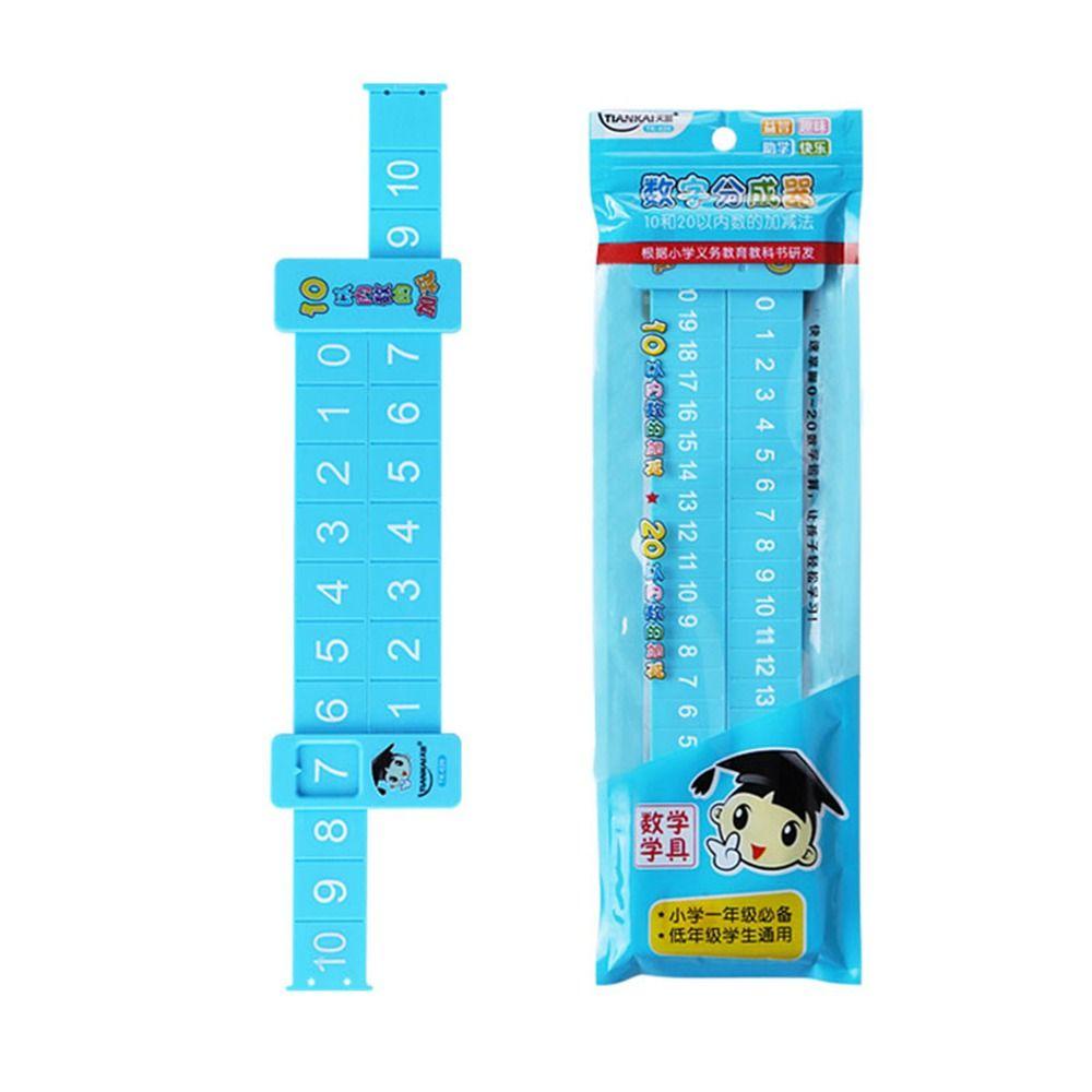 [Vận chuyển nhanh] Thước phân giải toán học SIMPLEAID, Hồng / Xanh trong vòng 20 thước trừ, Thước cộng trình diễn giảng dạy bằng nhựa di động chất lượng cao Đồ dùng học tập