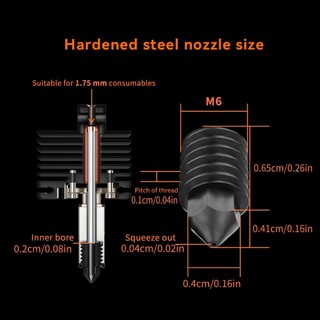 Upgraded V2.0 Hotend For Bambu Lab X1 X1C P1P P1S Extruder Hotend 0.4CHT Nozzle