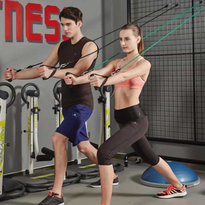 ZGECB Dây kéo kháng lực ZGECB, Dây kéo Yoga đàn hồi 5 cấp độ, Dây kháng lực đa chức năng có tay cầm Dây kháng lực co giãn Tập thể dục – 4