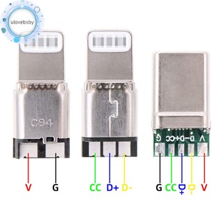 Ulovebsby Dây Cáp Sạc Nhanh type-c usb 65w 5a 5pin Pwm + type a 6Pin usb otg Chất Lượng Cao diy vn
