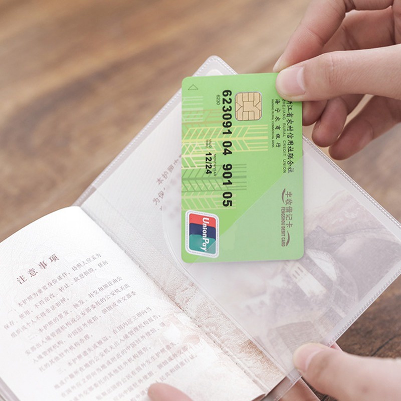 Túi Đựng Thẻ Tín Dụng / Hộ Chiếu Du Lịch / Thẻ id Bằng pvc Trong Suốt Chống Thấm Nước / Thẻ id