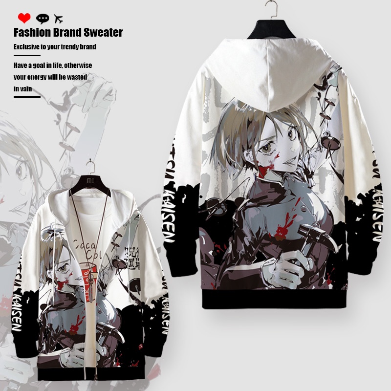 5y Jujutsu Kaisen Anime Áo khoác 3D Áo khoác dài tay Cosplay Gojou Satoru Unisex Top Áo Hoodie thời trang Áo khoác ngoài Plus