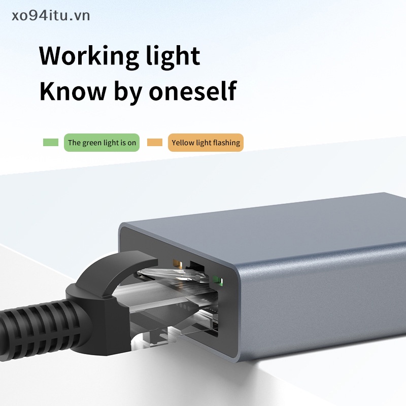 Xoitu Dây Cáp Kết Nối Mạng ethernet 1000mbps type-c Sang rj45 Cho Điện Thoại / Máy Tính Bảng vn