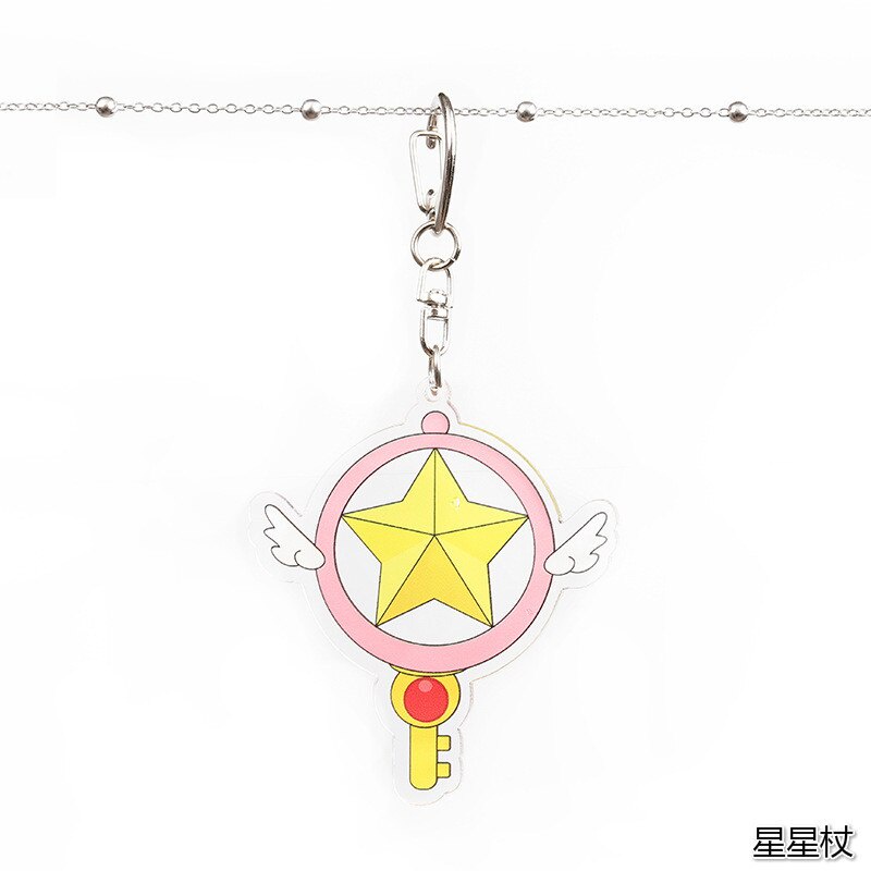 Móc khoá Thủ lĩnh thẻ bài Cardcaptor Sakura Star Wand Phụ Kiện Trang Trí Túi xách Balo