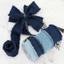 Ruy băng Denim SMILE, Kẹp tóc cao bồi màu xanh Nơ vải Jeans, Màu trơn 1,5 hạt DIY May thủ công Bó hoa cô dâu