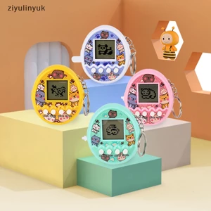 Ziyulinyuk Điện Tử Thú Cưng Máy Bỏ Túi Máy Chơi Game Điện Tử Thú Cưng Trứng Thú Cưng Móc Khóa EN