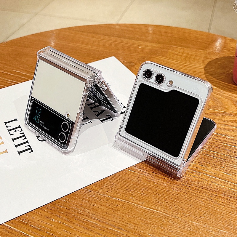 Bao Da Điện Thoại pc Cứng Nắp Gập 3 Trong 1 Bảo Vệ Toàn Diện Cho samsung galaxy z flip 5 flip 3 flip 4 Ốp