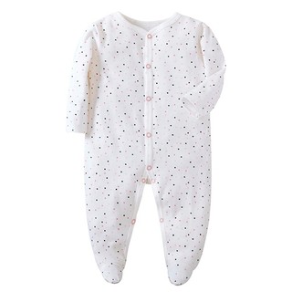 Bộ Áo Liền Quần Ngủ Tay Dài 100% Cotton In Hoa Dành Cho Bé Gái