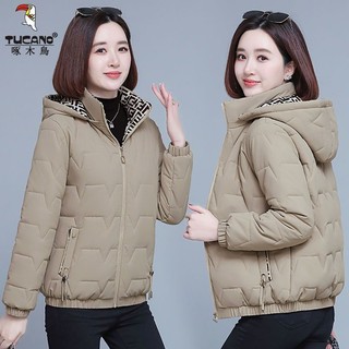 Áo Khoác Đệm Lót Lông Cừu Dày Dặn Dáng Ngắn Cỡ Lớn Không Phai Màu Thời Trang Mùa Đông Cho Phụ Nữ Trung Niên