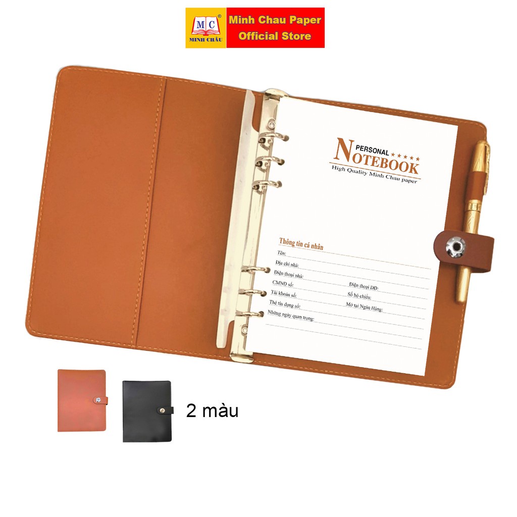 Sổ còng Minh Châu, khóa bản nhỏ - 160 trang - 2 màu MS 613 | Shopee ...