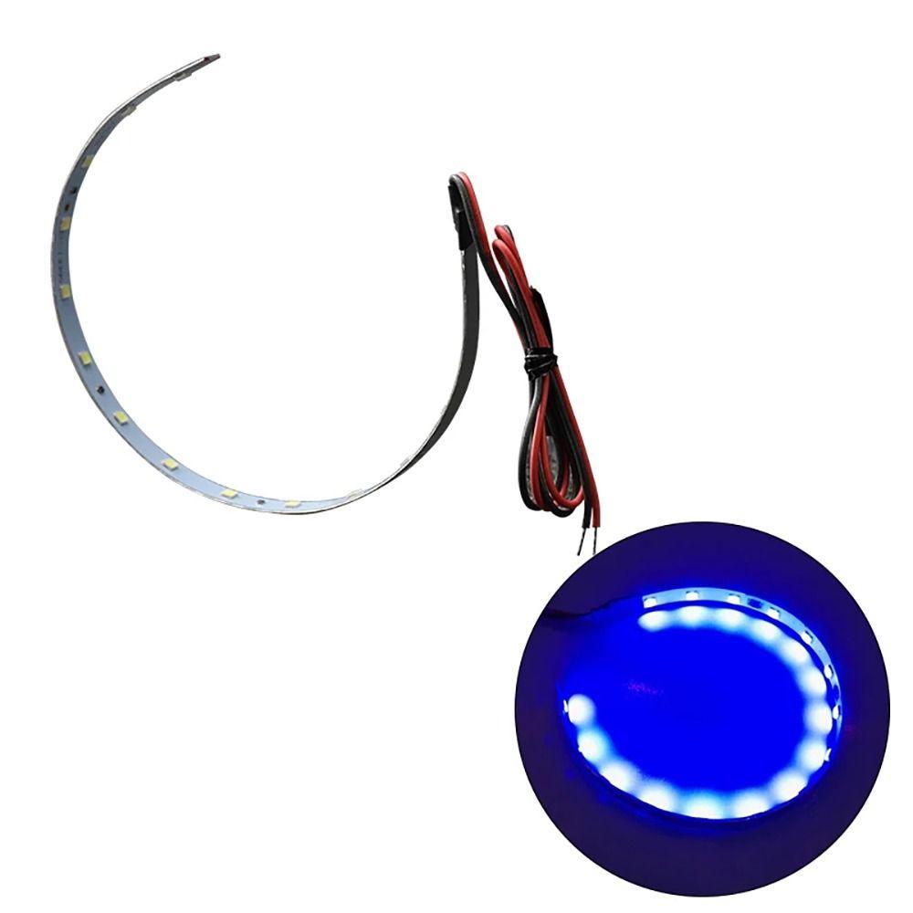 FANIELLAPOWELL 2 Cái / bộ Đèn pha xe máy ô tô, Đèn mắt quỷ quỷ 360 độ được sửa đổi, Nhẫn Halo đầy màu sắc siêu sáng 12V bền bỉ cho ống kính máy chiếu 2,5 3,0 inch