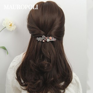 Mauropoli [Hàng Có Sẵn] Kẹp Tóc Đuôi Ngựa Cỡ Lớn Đính Đá Cổ Điển Mới