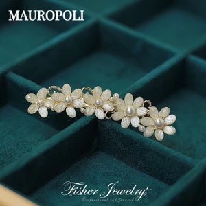 Mauropoli [Sẵn Sàng] Kẹp Tóc Hoa Đào Ngọc Trai Nhật Bản Siêu Cổ Tích Nổ Kẹp Mũ Đội Đầu Hoa Mỏ Vịt Kẹp Tóc Tinh Tế Cổ Tích Hoa Anh Đào Nữ
