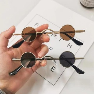 Siêu Nhỏ Khung Tròn Retro Kính Mát Dành Cho Nam Nữ Mini Khung Tròn Bàn Kính Mát Hip-hop