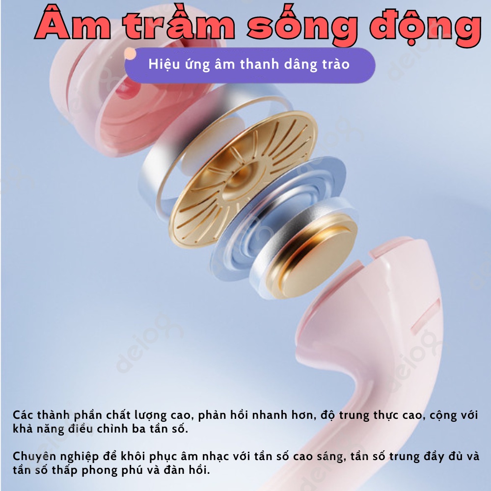 Tai nghe bluetooth TWS K1 hoạt hình thiết kế nhỏ gọn có đệm tai kèm móc khóa chuông cute