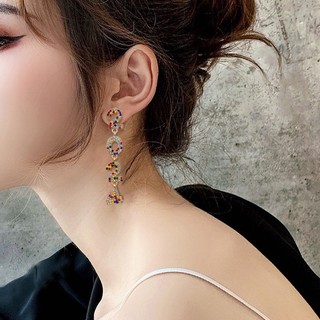 1 Cặp Bông Tai Đính Kim Cương Nhân Tạo Kiểu Năm Mới 2024 Khuyên Tai Kỹ Thuật Số Thời Trang Cho Nữ
