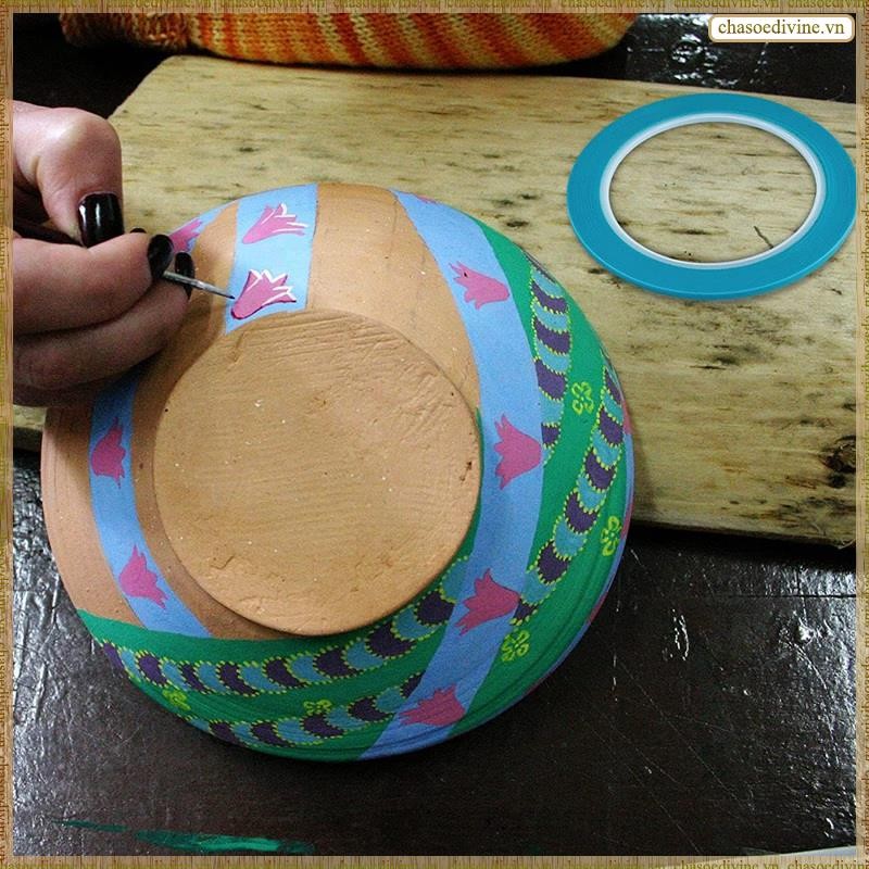 [K O G X] Băng Fine Line 1 / 8 Inch 3mm Vinyl Fine Line Masking Tape cho đường cong Họa sĩ ô tô ô tô, 33 mét cho mỗi cuộn