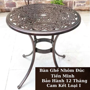 Bàn ngoài trời Nhôm đúc Nhập khẩu Bộ bàn ghế ban công ngoài trời Nhôm đúc Bàn ghế ngoài trời - B03