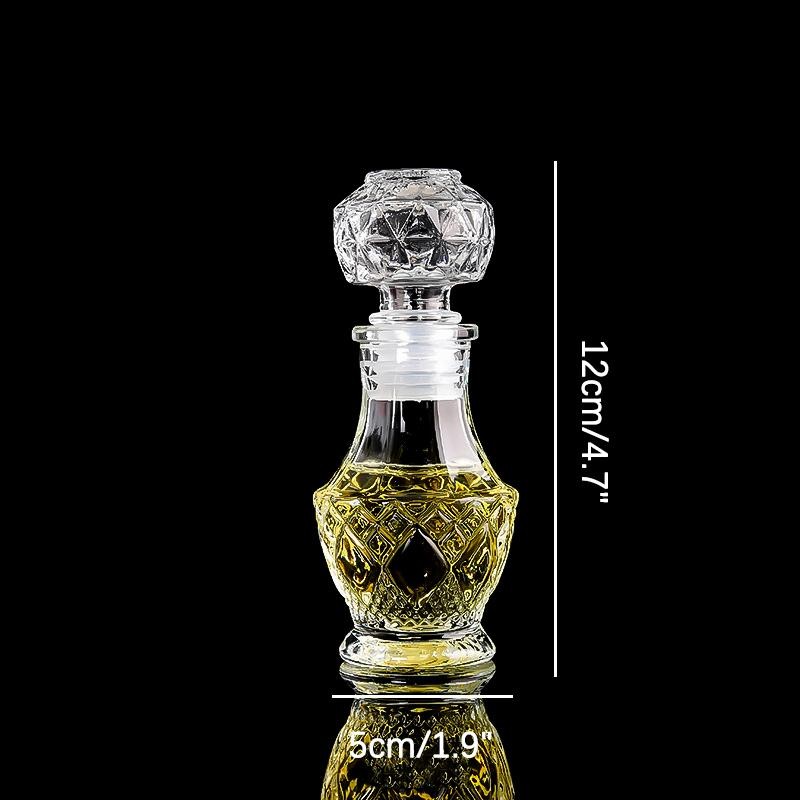 Cminyp 1 Chiếc Nhỏ Rỗng Tinh Thần Whisky Chai Rượu 50ml Mini Thủy Tinh Rượu Chai Có Nắp Vít Bình Whisky Vinh Quang