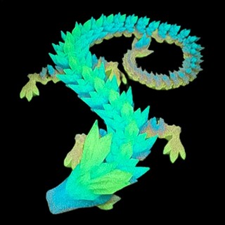 3D In Hình Dạ Quang Hình Rồng Khớp Di Động Pha Lê Trang Trí Đèn Ngủ Cầu Vồng saixit2vn