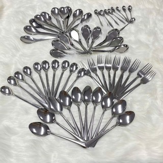 Combo 10 Muỗng canh bầu, canh vuông , Muỗng súp nhọn - Muỗng Inox dày cao cấp - Trường An VN