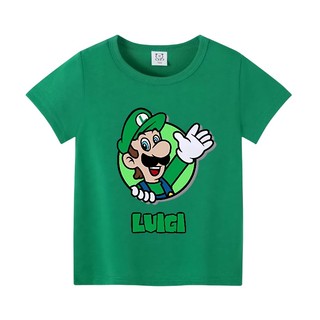 Áo Thun Tay Ngắn In Hình mario Dễ Thương Cho Bé