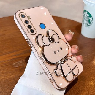 ốp lưng realme 5 5i 5s 5 pro c3 6i Ốp Điện Thoại TPU Silicon Mềm Mạ Điện Gắn Gương Trang Điểm Hình Thỏ 3D Cho realme 5 5i 5s 5 pro c3 6i