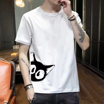 Phong Cách Hàn Quốc Áo nam Tay Ngắn Áo nam top 2023 Mới Mùa Hè Áo Sơ Mi Nam Quần Áo Mỏng Rời Đơn Giản Quần Áo Áo Áo Thun Thời Trang Áo Sơ Mi Đen Nam Áo