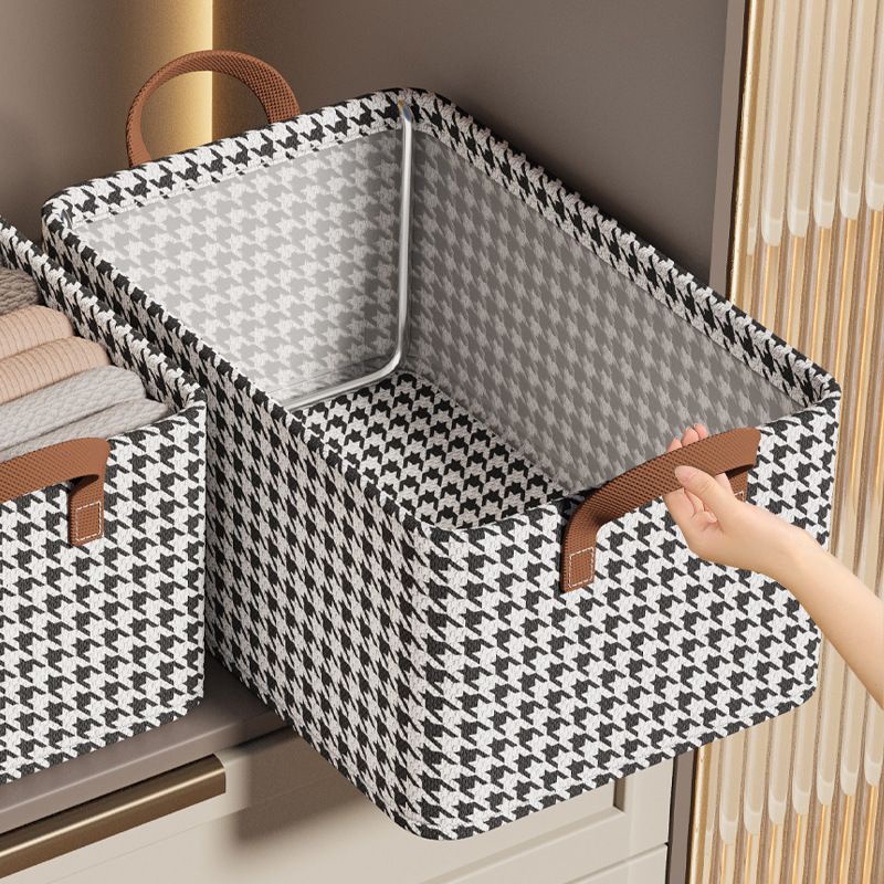 Hộp Vải Khung Sắt Đựng Sắp Xếp Chăn Màn 386,  Hộp Đựng Quần Áo Gọn Gàng Có Thể Xếp Chồng 48x28x20Cm