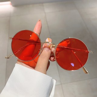 Kính Mát Gọng Tròn Chống Tia uv Phong Cách retro Thời Trang Chất Lượng Cao