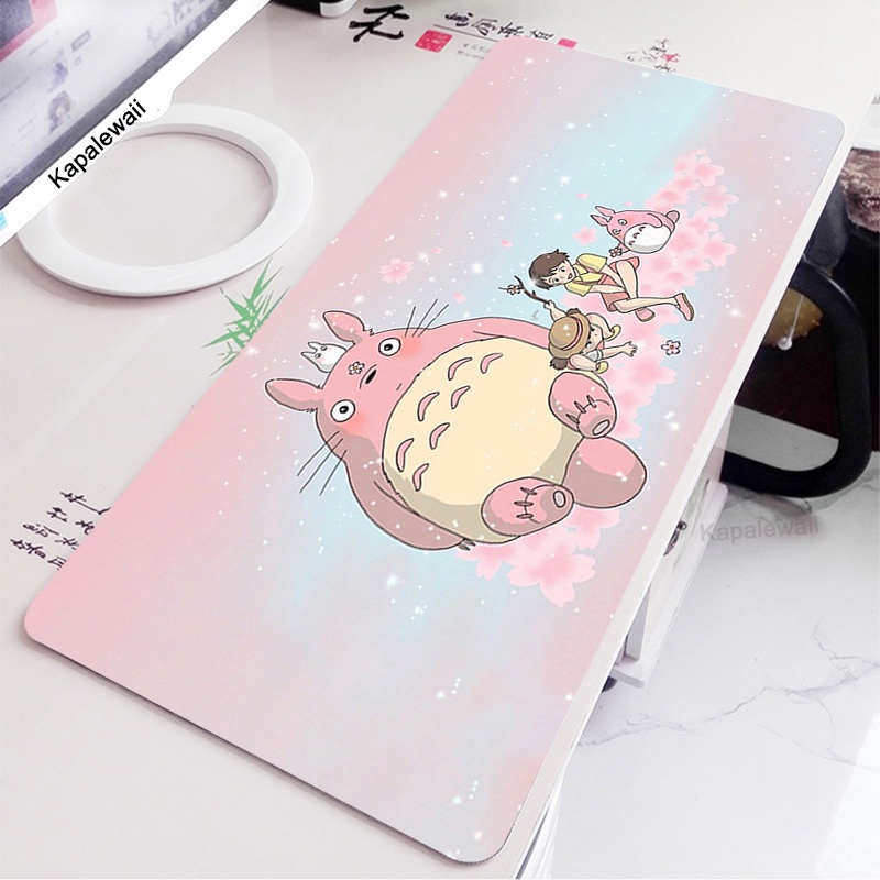 Hồng 800x300mm Dễ Thương Lớn Chuột Chơi Game Miếng Lót XXL Máy Tính Game Thủ Bàn Phím Chuột Thảm Totoro Bàn Mousepad Cho PC Bàn Pad Kawaii XL