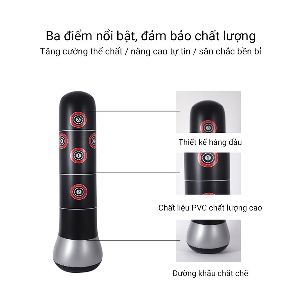 Bao Trụ Đấm Bốc Tự Cân Bằng  160cm  Đường Kính 46cm KID STORE
