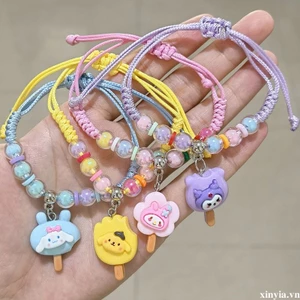🌺xinyia🌺Vòng Tay Hoạt Hình Dễ Thương Có Thể Điều Chỉnh Trang Sức Cho Học Sinh / Cặp Đôi sanrio