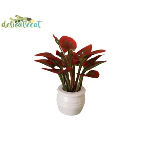 NRL 1 Nhà Búp Bê Mô Hình Cây Xanh Chậu Phong Cảnh Ngoài Trời Giường Hoa