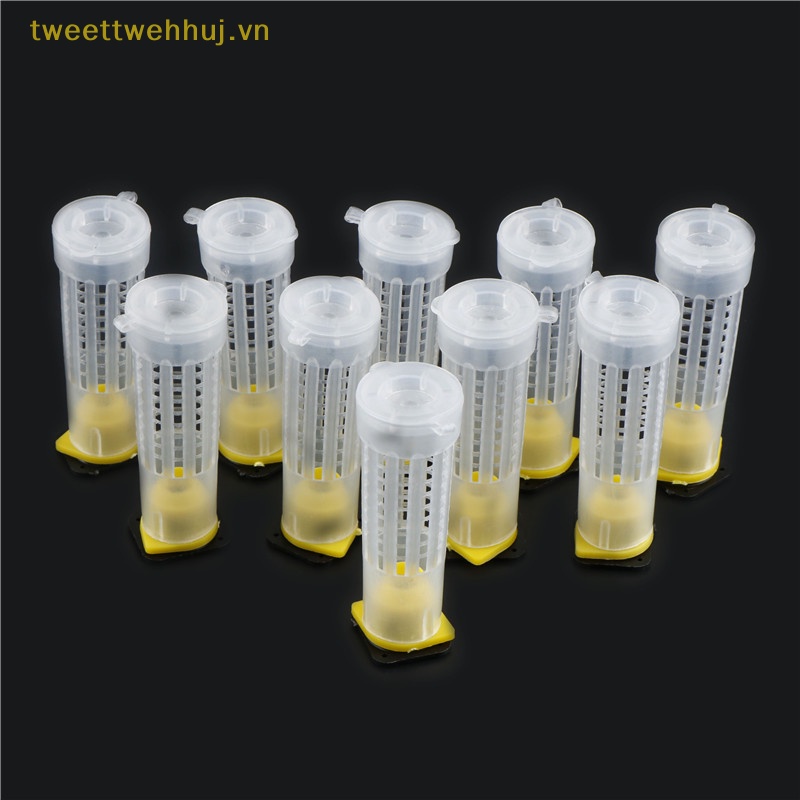 Tweehuj Set 10 Cốc Dụng Cụ Nuôi Ong Chúa Lăn Lồng Nuôi Ong vn