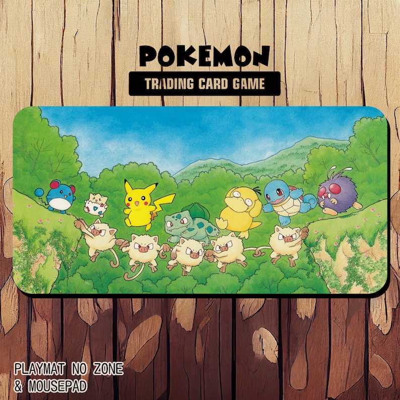 Pokemon Anime Miếng Lót Chuột Cực Lớn Hoạt Hình Dễ Thương Miếng Lót Trò Chơi 900x400mm Cao Su Chống Trơn Trượt Bàn Phím Để Bàn Pad