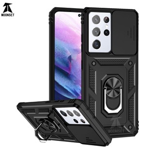 Dành Cho Samsung S21 Ultra / S21 Plus / S21 FE 5G Ốp Lưng Có Nắp Camera Trượt Chống Rơi Chịu Lực Bảo Vệ Vòng Xoay Chân Đế Mỏng Vỏ Điện Thoại
