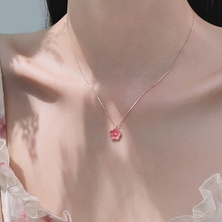 Thời Trang Dây Chuyền Mạ Bạc Đính Hoa Hồng Ngọt Ngào Sang Trọng Cho Nữ