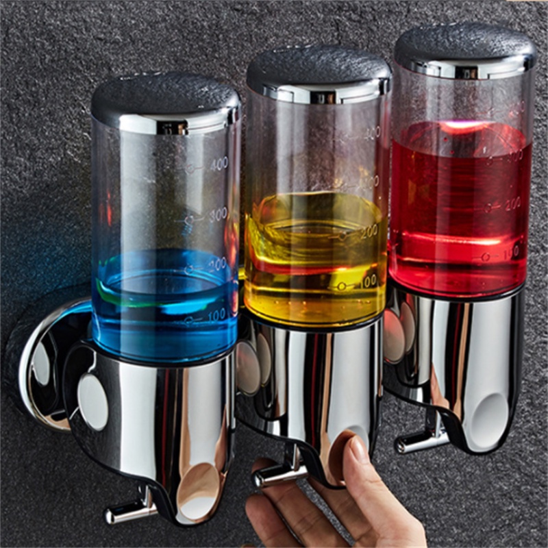 Hộp đựng xà phòng lỏng/nước rửa tay treo tường cho phòng tắm, dùng cho dầu gội/gel tắm