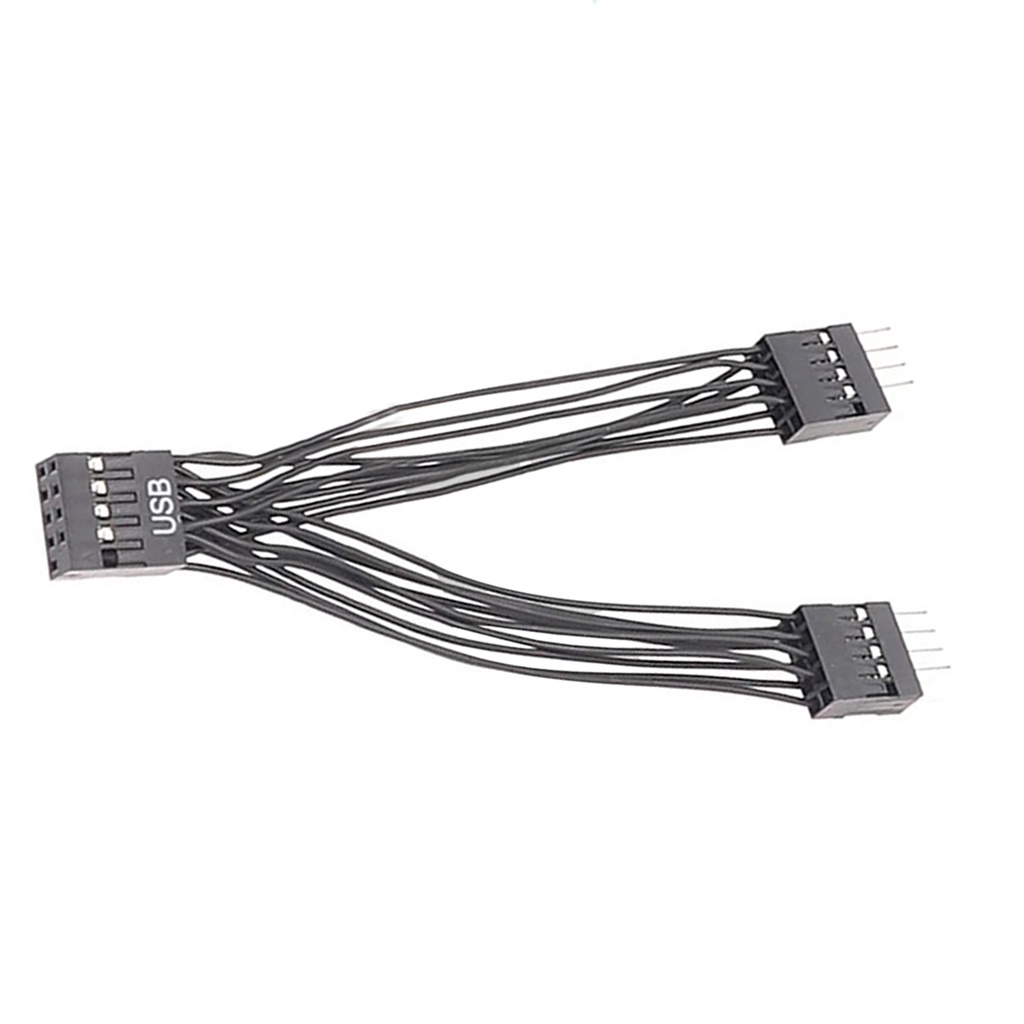 1 Cáp Mở Rộng Chuyển Đổi USB 9Pin Sang 9P 1 Sang 2 Y Dài 10cm Cho Bo Mạch Chủ Máy Tính