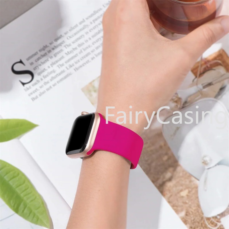 Dây đeo silicon cho Apple Watch Band Ultra 2 49mm Series 1110 9 41mm 45mm 44mm 40mm 42mm 38mm Vòng tay cho iwatch series 11 10 9 8 7 se 3 4 5 6 ban nhạc
