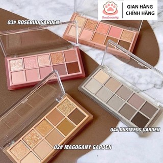 [Tặng kèm cọ] Bảng phấn mắt kèm má tạo khối dạng bột 10 ô DIKALUSONBT Lấp lánh