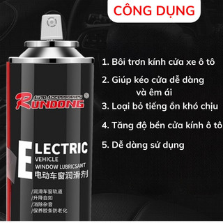 Xịt Bôi Trơn Cửa Kính Ô Tô Xịt Dưỡng Gioăng Cao Su Ô Tô Bản Lề Cửa Chống Rỉ Sét Chống Kẹt 268ml