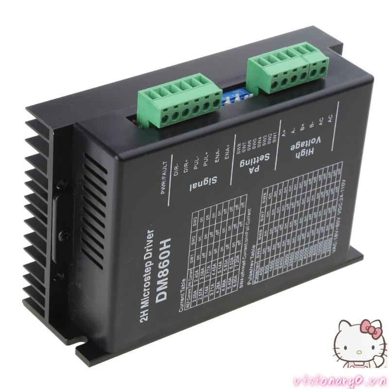 Bộ điều khiển động cơ bước DM860 DM860H Microstep không chổi than cho động cơ bước DC 57 86