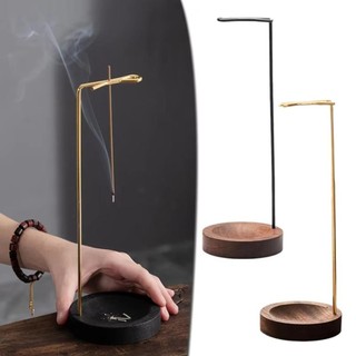 Jkdesign Nhang Đứng, Đầu đốt hương tròn trên xuống, Đế ổn định bằng gỗ sáng tạo Giá đỡ hương Trang trí nhà cửa
